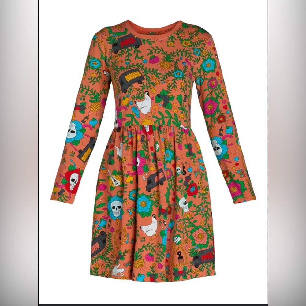Roberto Lugo Women's Medium 8/10 Morris Study 5 Skulls Print Dia De Los Muertos